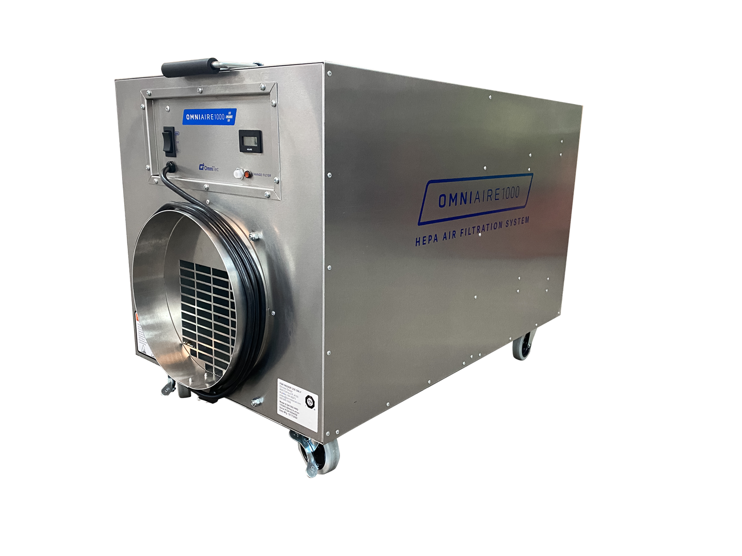 OmniAire Negative Air Machine • Audible Alarm • HEPA Filter • 99.97% • Wood Frame • #OA1000PLUS-A