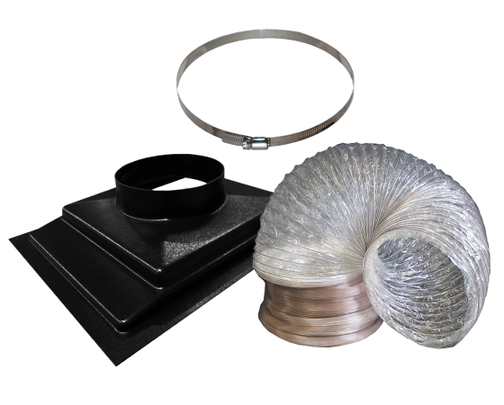 Exhaust Manifold Kit • Clamp • 3-feet Flexible Duct • Exhaust Manifold • 10-inch diameter • #OCA1200-MANIFOLD KIT