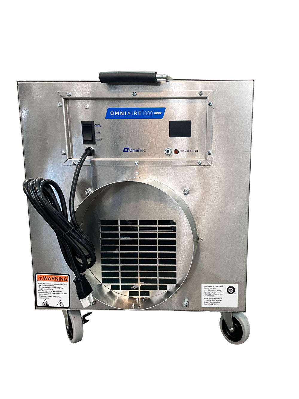 OmniAire Negative Air Machine • HEPA Filter • 99.97% • Wood Frame • #OA1000PRIME