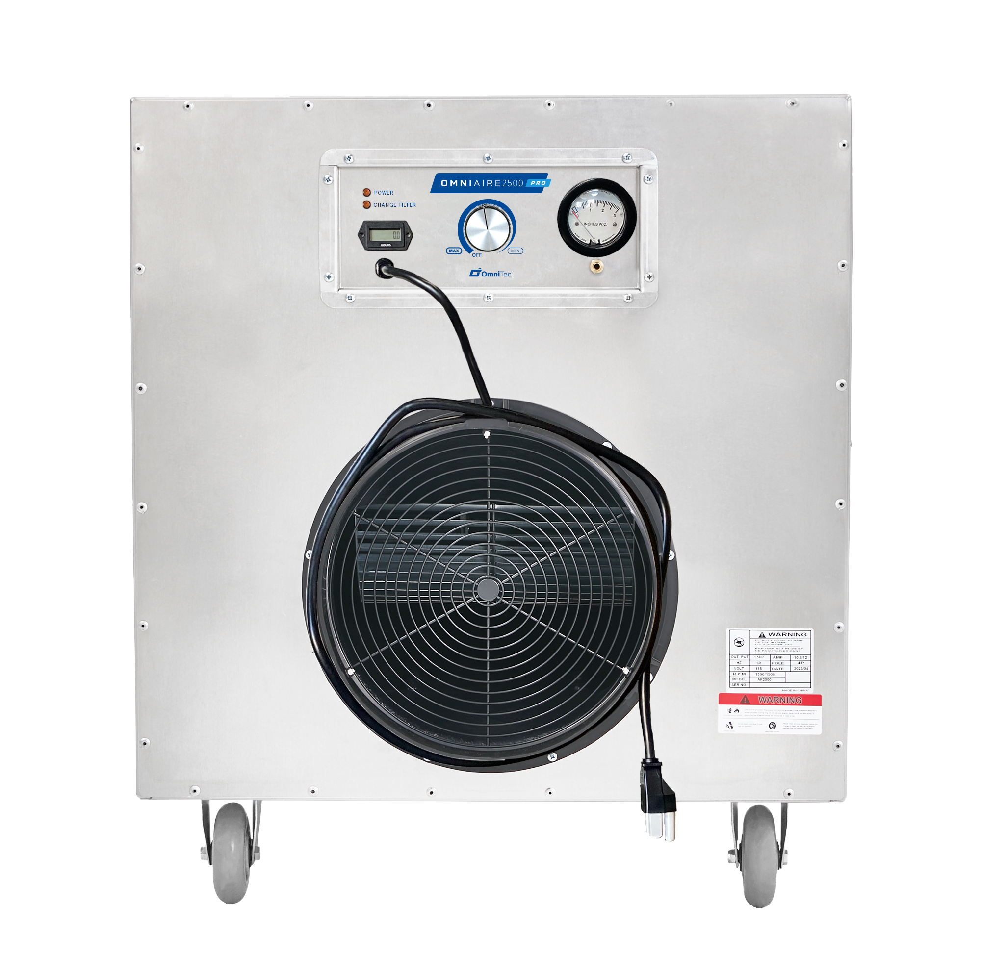 New! OmniAire Negative Air Machine • HEPA Filter • 99.97% • Metal Frame • #OA2500PRO