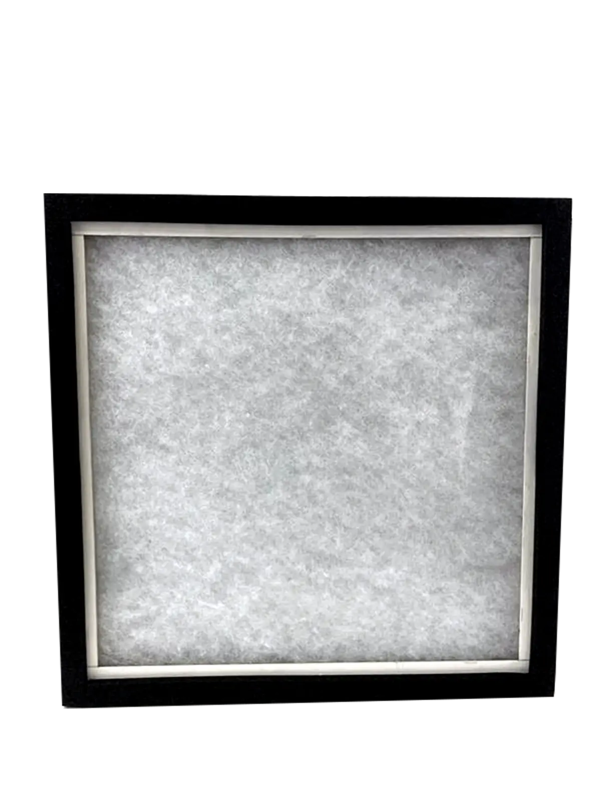 White OCA1515H HEPA filter in black frame front view on transparent background