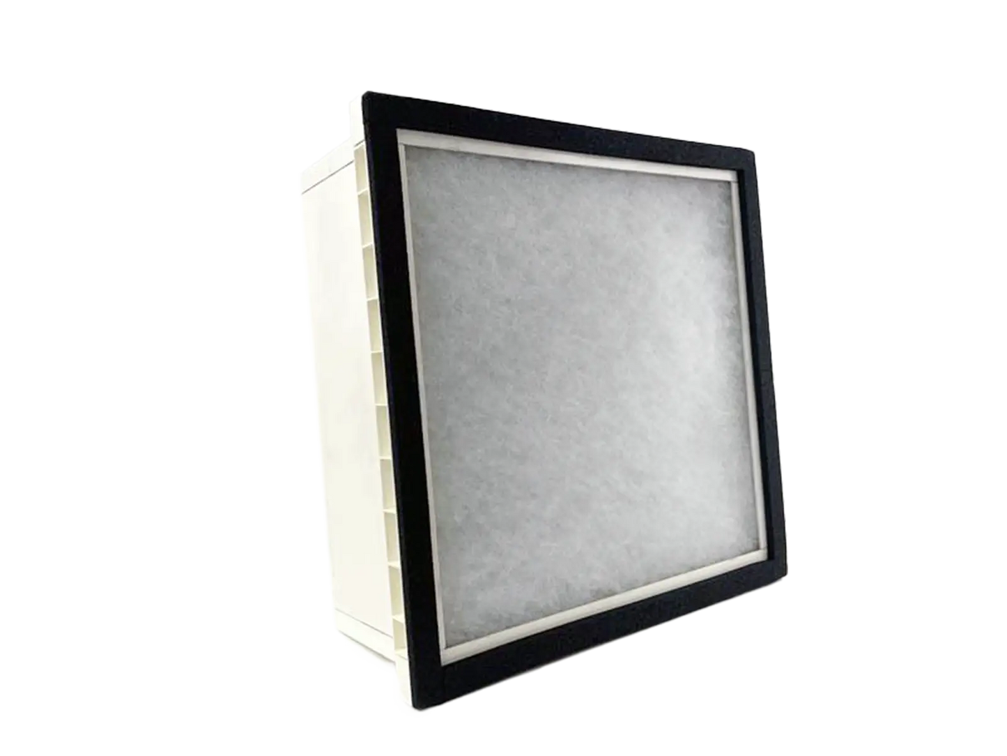 Air filter in a black frame on a white background