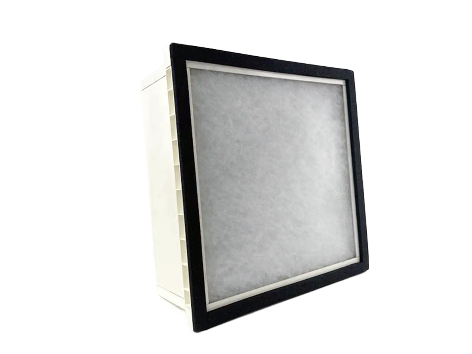 Air filter in a black frame on a white background