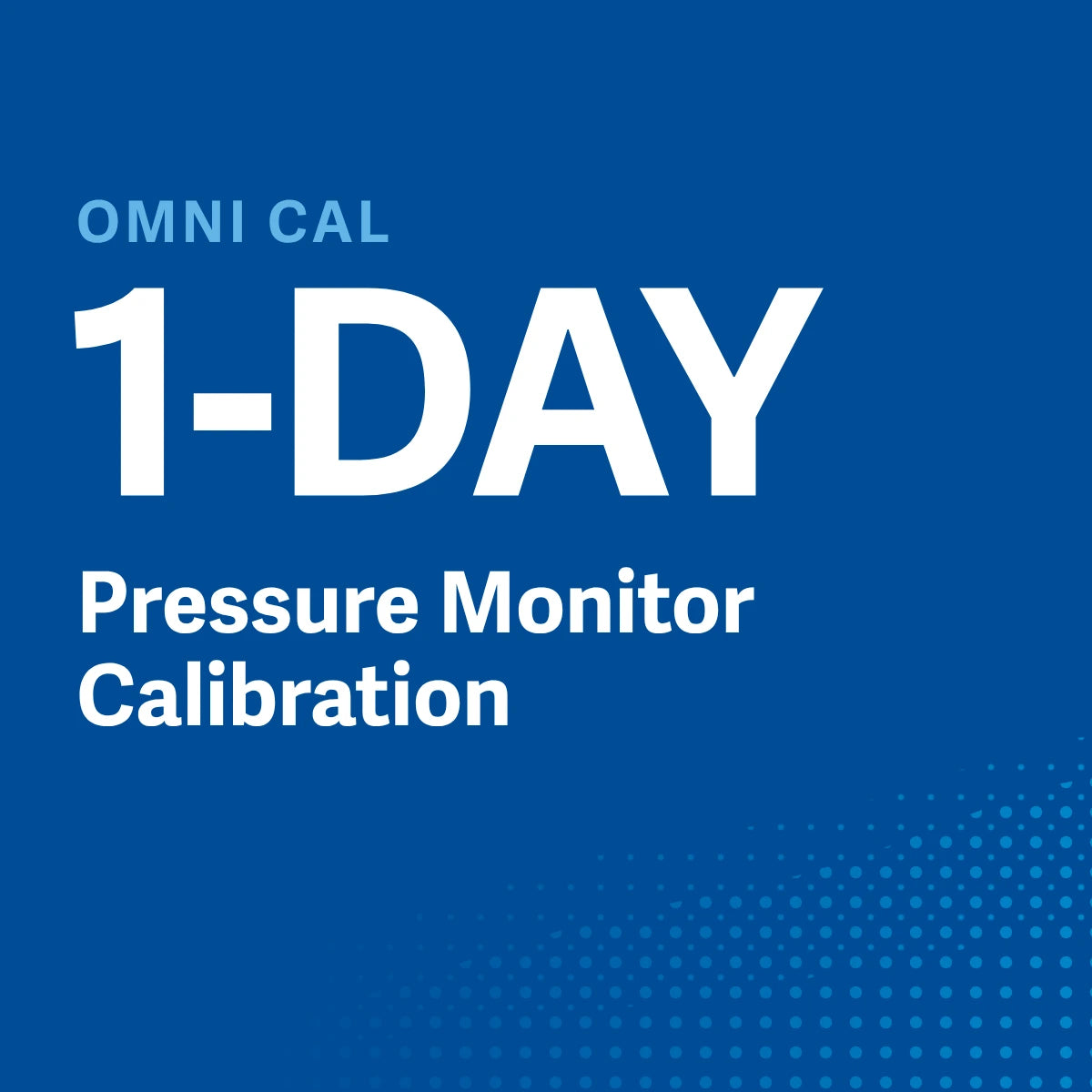 1-day Fast Pressure Meter Calibration